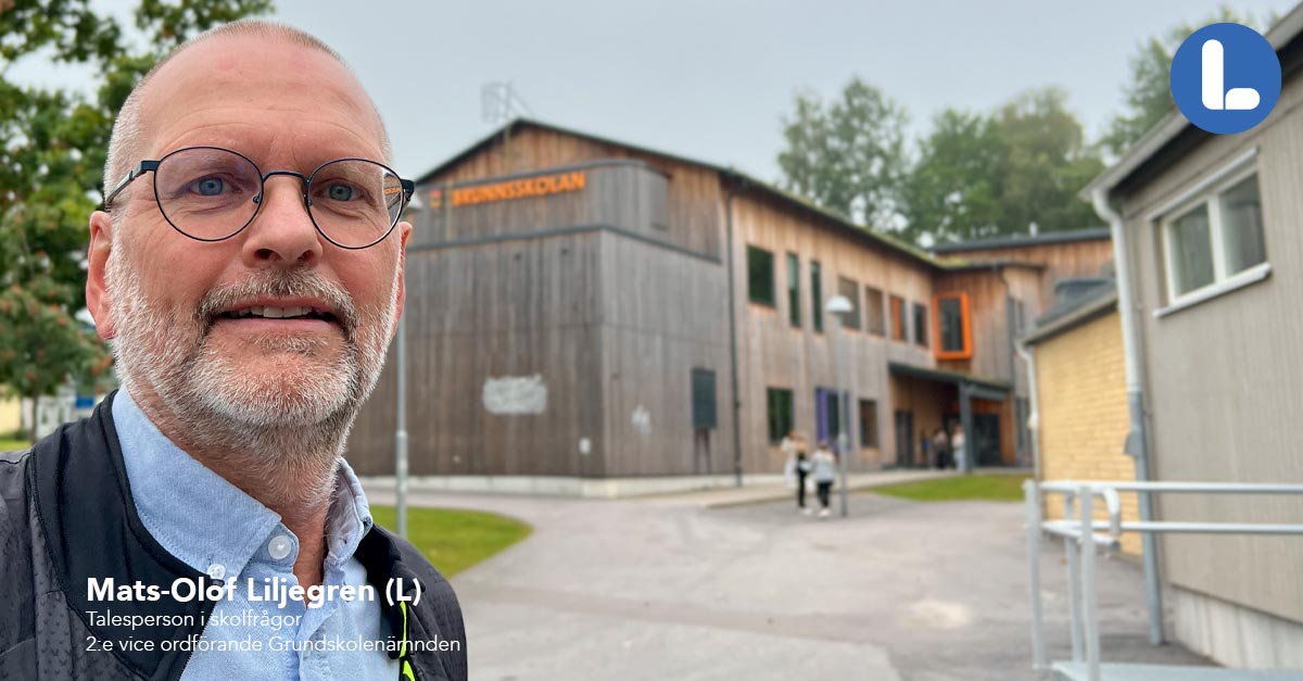 Mats-Olof Liljegren (L) Talesperson i skolfrågor 1:e ersättare Kommunfullmäktige 2:e vice ordförande Grundskolenämnden