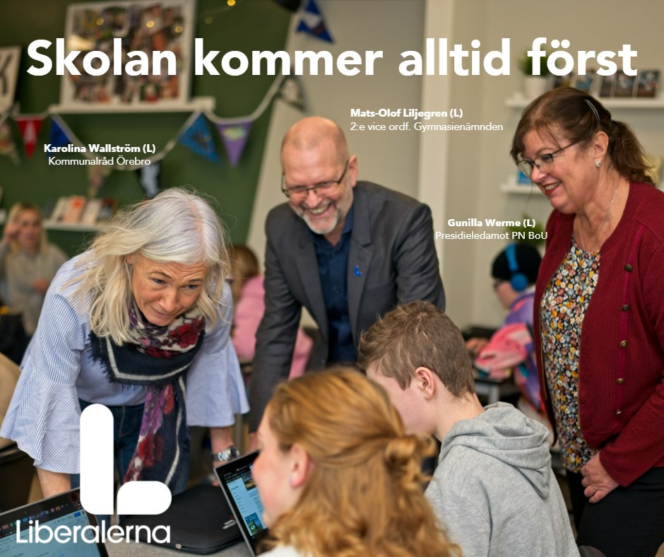 Karolina Wallström (L) Kommunalråd, Mats-Olof Liljegren och Gunilla Werme