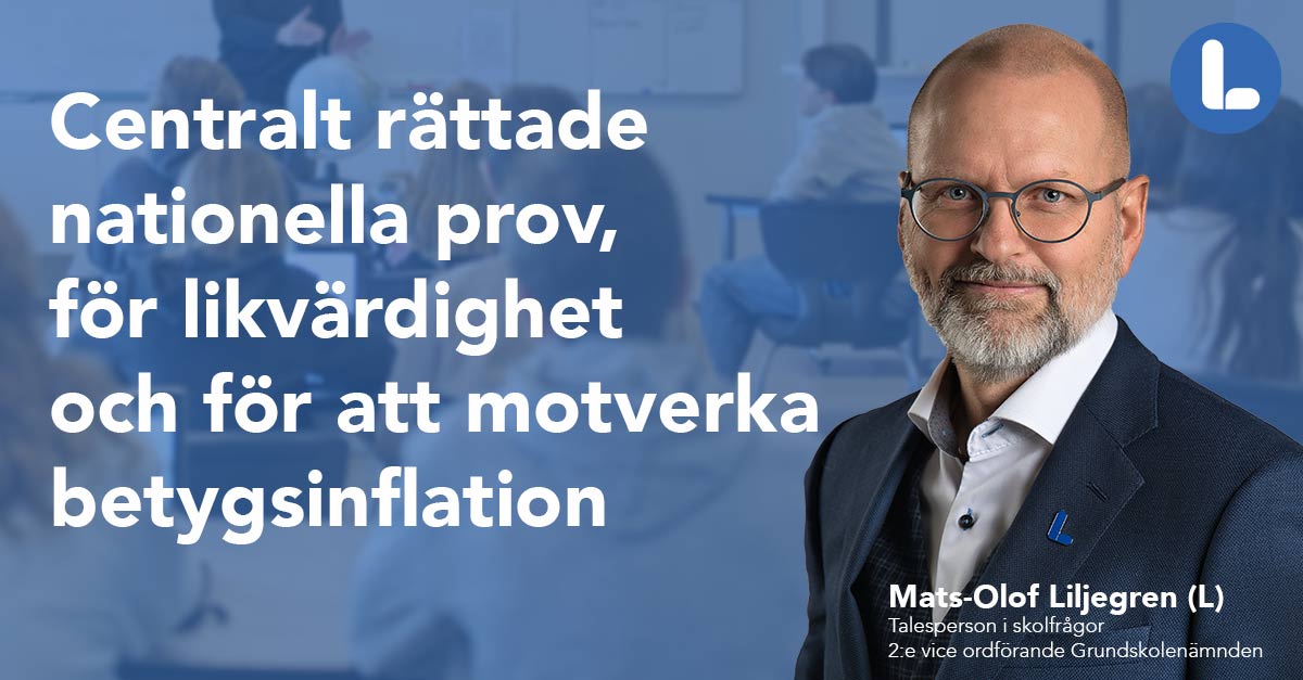 Mats-Olof Liljegren (L) Talesperson i skolfrågor 1:e ersättare Kommunfullmäktige 2:e vice ordförande Grundskolenämnden