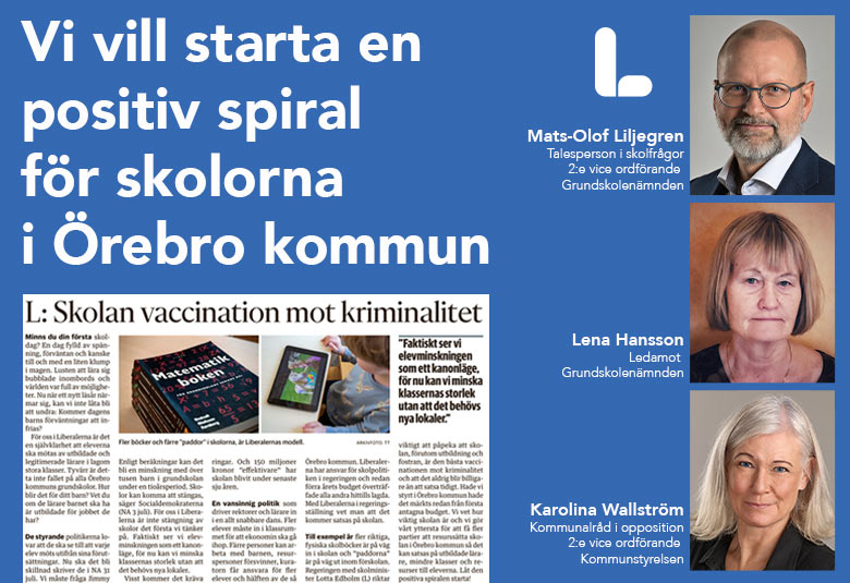 Starta en positiv spiral för skolorna i Örebro kommun