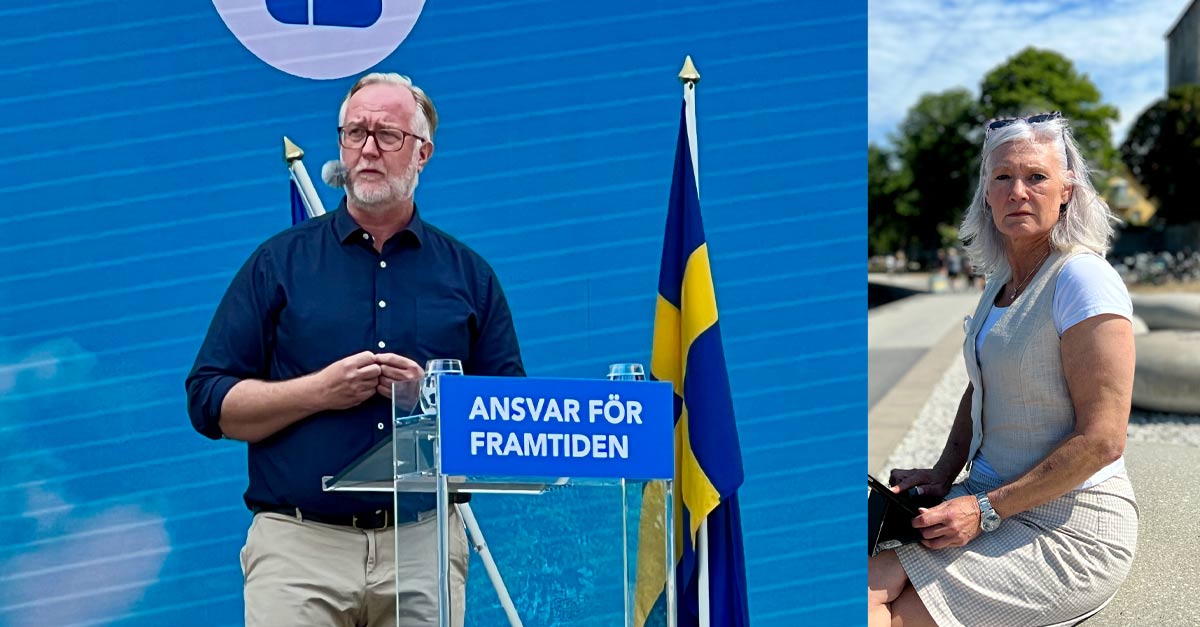 Johan Pehrson och Karolina Wallström från Almedalen 2023