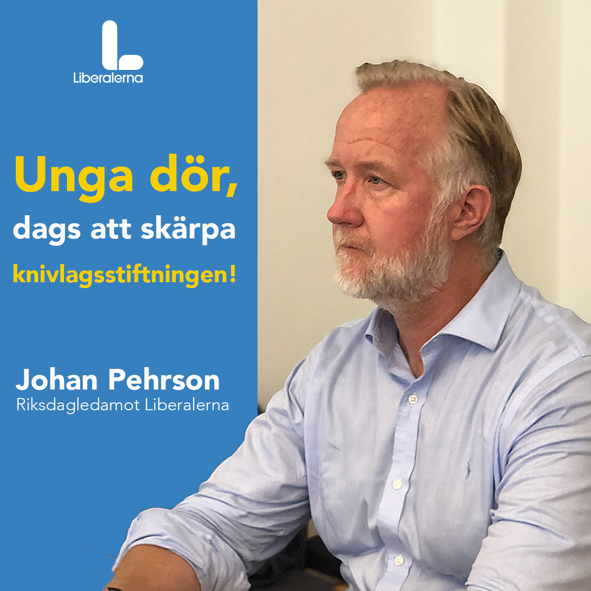 Johan Pehrson, riksdagsledamot Liberalerna