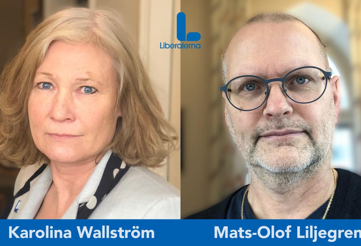 Karolina Wallström (L) Kommunalråd och Mats-Olof Liljegren