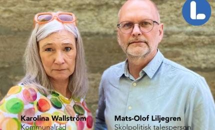 Kommunalråd Karolina Wallström och Mats-Olof Liljegren