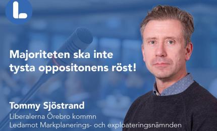 Tommy Sjöstrand, Liberalerna Örebro kommun Ledamot Markplanerings- och exploateringsnämnden