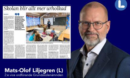 Mats-Olof Liljegren, Liberalerna Örebro kommun Talesperson i skolfrågor 1:e ersättare Kommunfullmäktige 2:e vice ordförande Grundskolenämnden