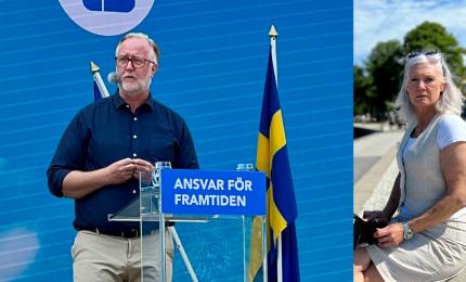 Johan Pehrson och Karolina Wallström från Almedalen 2023